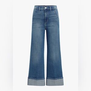Joe’s Jeans Trixie Wide Leg Cuffed Jeans – First Bite Wash, Size 27